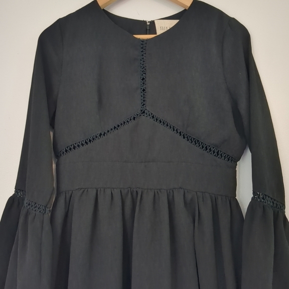 Moon River Dress Women's Medium Black Dark Fairy Witch Whimsigoth Grunge - Picture 2 of 11